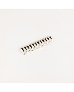 1492 Terminal Block Accessories Insulated Side Jumper , 5 mm Center to Center , 10 Pole , Gray 