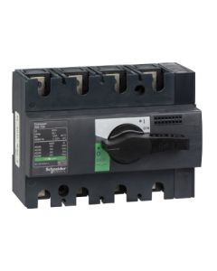 Main switch, 4 pole, 125 A, with handle and shaft