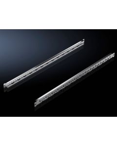 Combination rail, 1 U, for 482.6 mm (19"), for cable routing and strain relief at the 19 level, for installation within the 19 mounting level or at the 19 system punchings