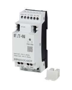 Eaton Moeller® series EASY I/O expansion, For use with easyE4, 24 V DC, Inputs expansion (number) analog: 4, Outputs expansion (number) analog: 2, Push-In