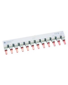 MCB Busbar for use with 1489 MCB, UL Listed, Not cuttable, 12 pins for (6) 2 pole MCB