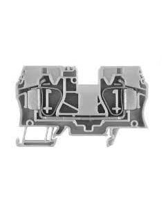 Spring Clamp Terminal Block,One-Circuit Feed-Through Block,10 mm (# 22 AWG - # 8 AWG),Standard Feedthrough,Gray (Standard) (50 PCS),