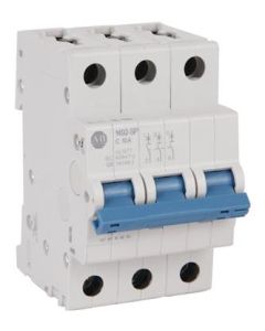 Miniature Circuit Breaker, Supplementary Protector, 3-Pole, Trip Curve D, 5 A, No Neutral