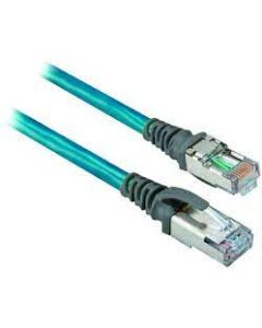 1585 Ethernet Cables Cat5e, 100BASE-TX, 100 Mbit/s, 4 Conductors, RJ45, Left Angle Male, Standard, RJ45, Straight Male, Teal Robotic TPE, UL CMB, CMX, cUL, CMG, Standard TIA 568-B