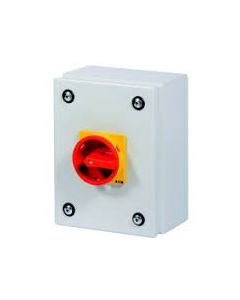 Main switch, 2 pole, 20 A, Emergency switching off function, 90 °, Lockable in the 0 (Off) position, surface mounting . T0-1-102/SE1/SVB