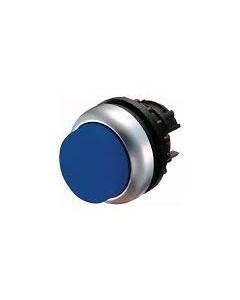 Illuminated pushbutton actuator, raised, blue, maintained