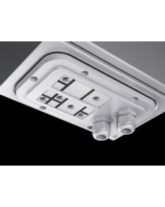 Plastic gland plate with metric knockouts, for AX