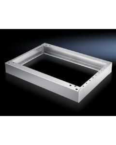 Base/plinth, complete Stainless steel, for one-piece consoles