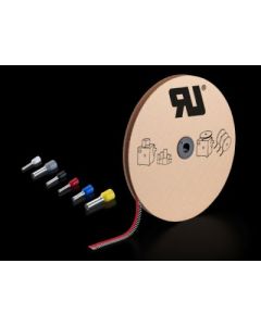 Wire end ferrules on a reel