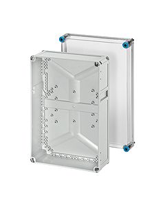 Polycarbonate Junction Box ,W 275 x H 425 x D 150 mm ,box walls without knockouts ,colour: grey