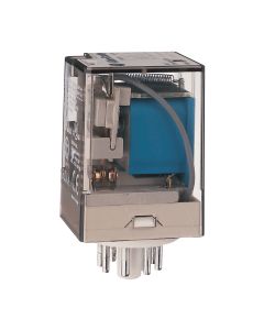 GP Tube Base Relay, 10 Amp standard Contact, 10 Amp Standard Contact, 110V 50/60Hz, 3 Changeover Contacts (Three P, Psh-To-Test & Mnl Ovrrd funct.