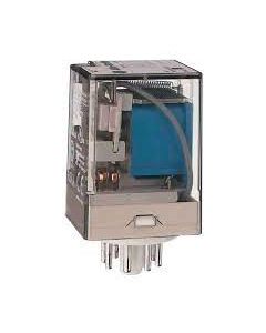 700-HA General Purpose Tube Base Relay, 10 Amp Contact, DPDT, 24V 50/60Hz, Push-To-Test & Manual Override function