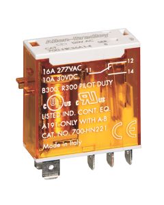 GP Slim Line Relay,240V 50/60Hz,Standard Contacts,2 Changeover Contact(DPDT)8A,Pilot Light for 240 VAC