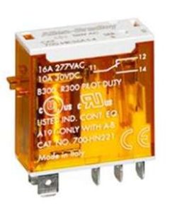 700-HK General Purpose Slim Line Relay, 8 Amp Contact w/ Gold, DPDT, 24V DC