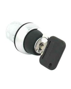 800F 3 Position Selector Switch - Metal, Spring Return from Both, Black, Standard Knob, Standard Orientation Standard Pack (Qty. 1)