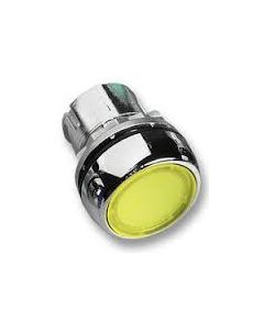 800F Momentary Push Button -  Metal, Illuminated, Flush, Yellow 