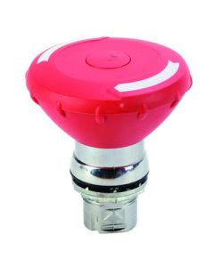 800F Non-Illuminated Mushroom Operators, Twist to Release, 60mm, Round Metal (Type 4/13, IP66), Red, , Standard Pack