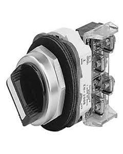 30.5mm Type 4/13 2 Pos Sel. Switch-Non-Illum., White, Std. Knob Maint., No Contacts