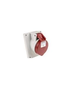 Panel mounting socket outlet INNOLINQ QUICK-CONNECT straight 16A 5p (3p+N+PE) 400V (200/346 - 240/415V~) 6 h IP54 Frequency: 50/60Hz Colour code: red RAL 3000 RAL 3000