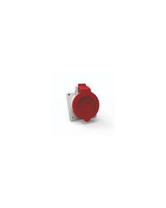Panel mounting socket outlet INNOLINQ QUICK-CONNECT angled 32A 5p (3p+N+PE) 400V (200/346 - 240/415V~) 6 h IP54 Frequency: 50/60Hz Colour code: red RAL 3000 RAL 3000 