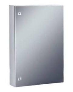  AX Compact enclosure, WHD: 800x1000x300 mm, stainless steel 1.4301, with mounting plate, single-door, with two cam locks