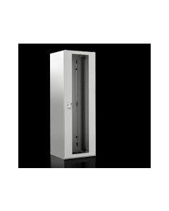 TX CableNet, with glazed door, with roof plate, side panels, 19" mounting angles, WxHxD: 600x2000x800 mm, RAL 7035