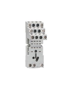 SOCKET FOR RELAY WITH 4 C/O CONTACTS, SCREW TERMINALS, CONTACT TERMINALS ALL ON UPPER SIDE