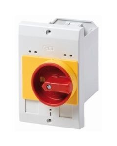 Insulated enclosure, flush mounting, rotary handle red yellow, IP55_x.  E-PKZ0-GR