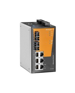 Network switch, managed, Fast Ethernet, Number of ports: 6x RJ45, 2 * SC Single-mode, IP30, -10 °C...60 °C