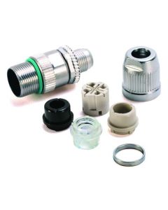 M12 IDC Connector, 4-pin, Straight Male, Shielded