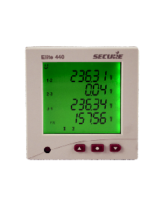 Elite 443, CL: Class : 0.5,Aux Sply : 80-300V AC/DC  : 1 to 5 A in steps of 1 RS485, 3 wires, half duplex