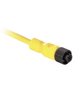DC Micro (M12), Female, Straight, 8-Pin, PVC Cable, Black, Unshielded, IEC Color Coded, No Connector, 20 meter (65.6 feet), 24AWG