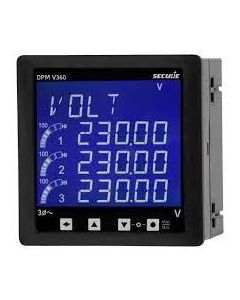 AC Voltage 3P Single Line 4 digit LED, Common Aux,96X96