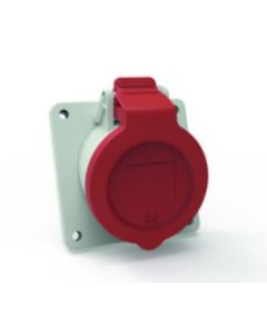 Panel mounting socket outlet INNOLINQ QUICK-CONNECT angled 16A 5p (3p+N+PE) 400V (200/346 - 240/415V~) 6 h IP54 Frequency: 50/60Hz Colour code: red RAL 3000