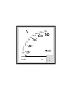 MEASURING RANGE: 0-500 VAC,DISPLAY TYPE: ANALOG,MOUNTING TYPE: 90   DEG MOVING IRON PANEL,DIMENSION: 96X96 MM CLASS 1.5 CW0000008812