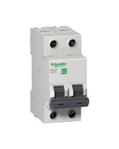 Easy9 miniature circuit breaker- 2P - 63 A - C curve - 6000 A - 230 V
