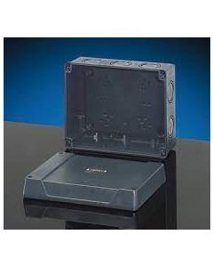 Junction Box with 10sqmm terminal, end plate, earth terminal and accessories fitted on din channel 