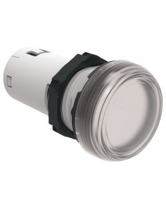 LED integrated monoblock pilot light, steady light Ø22mm Platinum series chromed plastic, transparent, 24VAC/DC