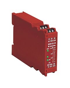 Safety Relay,MSR126.1R,115VAC,Manual Monitored,Fixed,22.5MM Housing Width,Infinite,One 2 N.C. Input,One LC Input,2 Safety Output,CAT 4 Rated