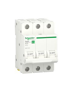 Miniature circuit breaker (MCB), Resi9, 3P, 10A, C curve, 6000A (IEC/EN 60898-1)