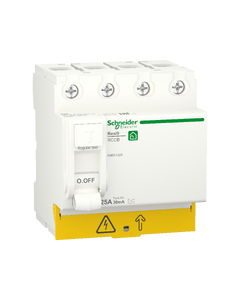 Residual current circuit breaker (RCCB), Resi9, 4P, 25A, AC type, 30mA