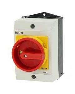 Main switch, 1 pole, 20 A, Emergency-Stop function, 90 °, Lockable in the 0 (Off) position, surface mounting . T0-1-8200/I1/SVB