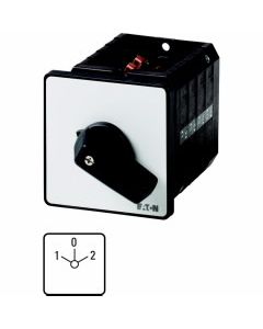 Changeoverswitches, Contacts: 8, 20 A, front plate: 1-0-2, 60 °, maintained, flush mounting